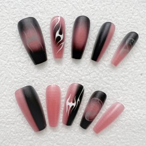 Dark wind irregular flame -Pink black