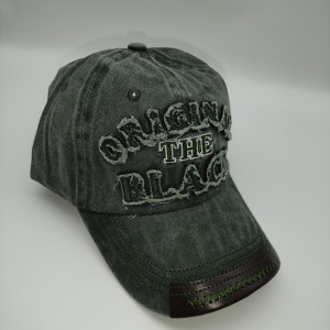 green original black washed denim baseball cap