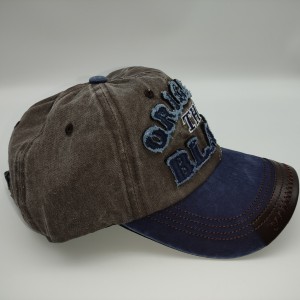 gray original black washed denim baseball cap