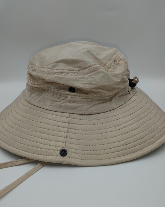 Beige Breathable Bucket Hat