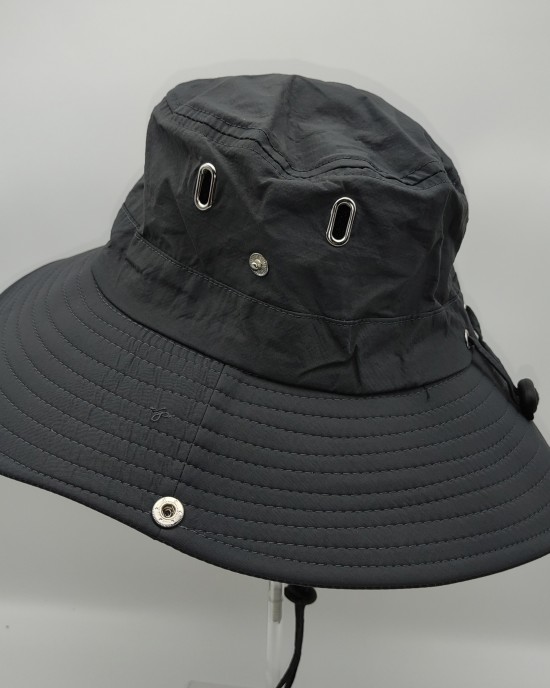 grey hiking hat