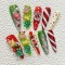 Cute colorful ornaments Christmas nail