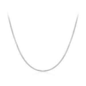 Solid Gold Herringbone Necklace