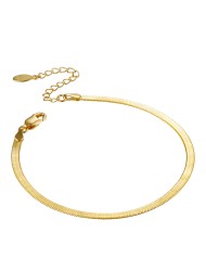 Solid Gold Herringbone Bracelet