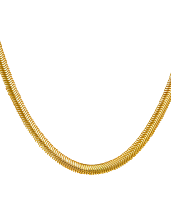 18k Gold Serpent Pendant Necklace