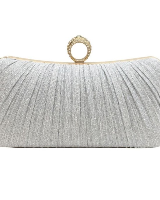 New style evening bag pleated clutch wholesale evening bag ladies banquet bag