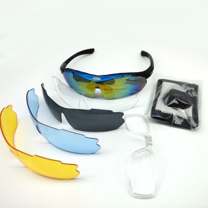 Cycling high-definition myopia sun sports goggles with interchangeable lenses