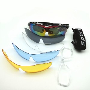 Cycling high-definition myopia sun sports goggles with interchangeable lenses